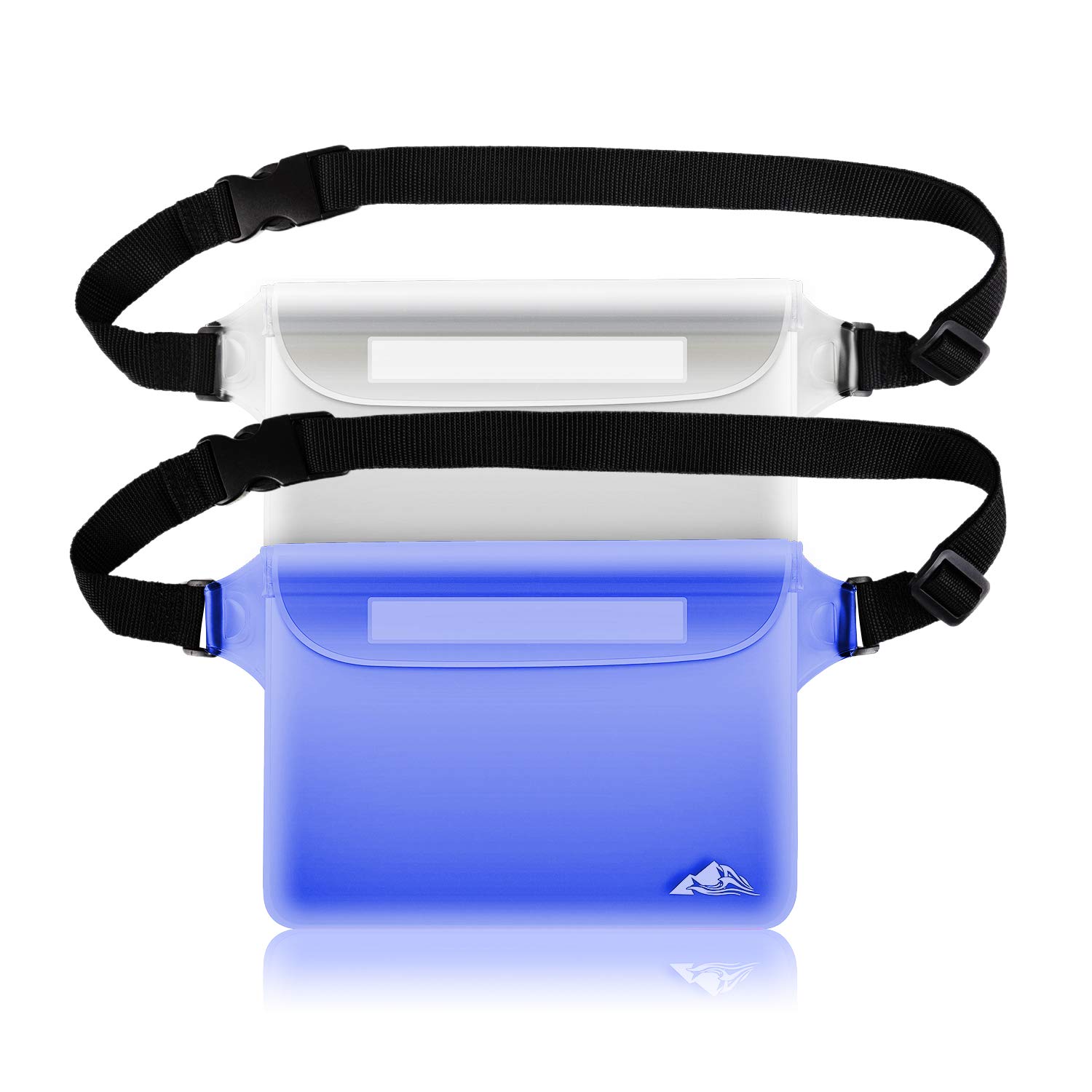 HEETA 2 Pack Waterproof Pouch, Screen Touch Sensitive Waterproof Dry Bag with Adjustable Waist Strap | Keep Your Phone and Valuables Dry | for Swimming Kayaking Boating Fishing Beach Diving Surfing