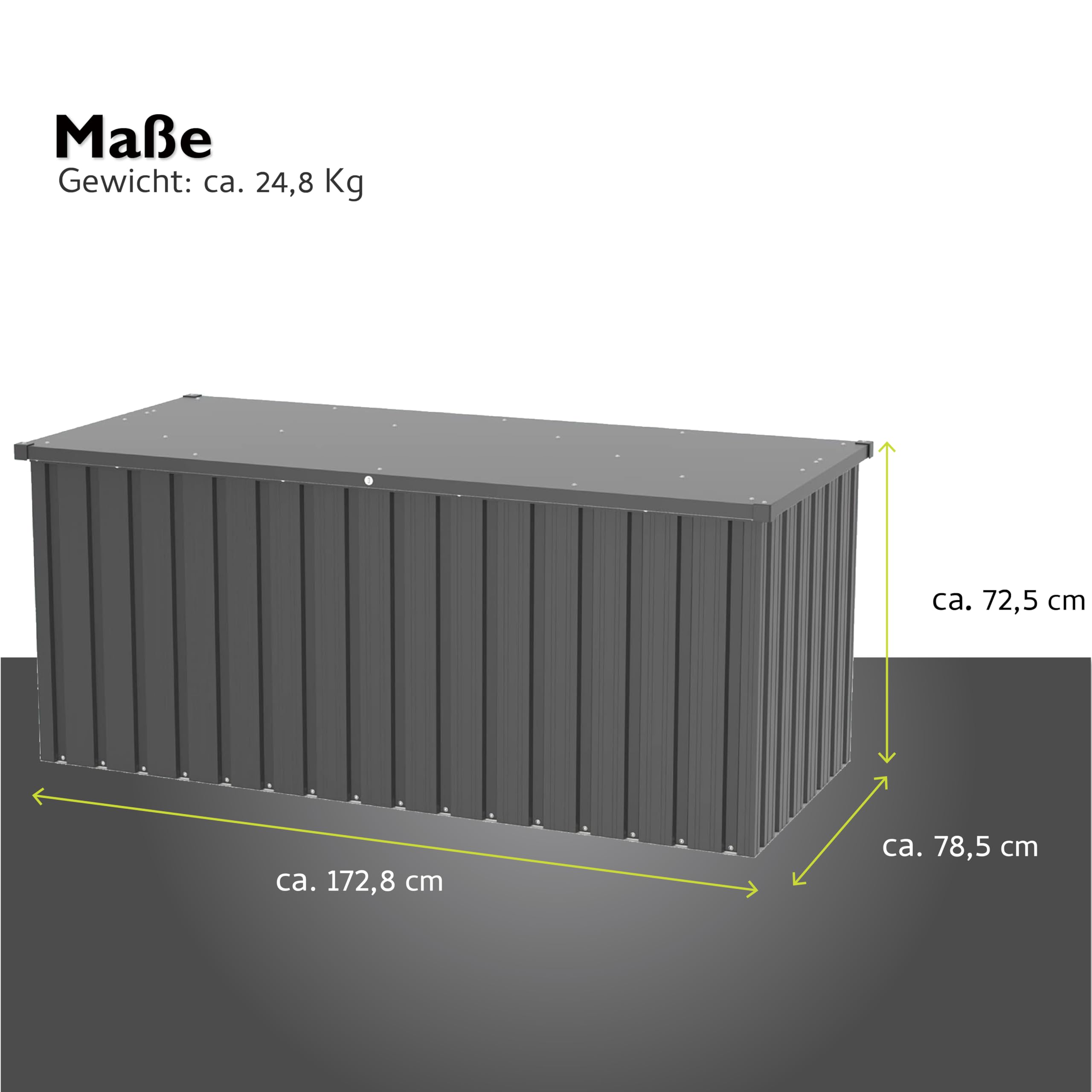 tepro Universalbox Store Large, Aufbewahrungsbox / Kiste . Gartenbox, Groß, Abschließbar, Nutzinhalt max. 870 L, Anthrazit