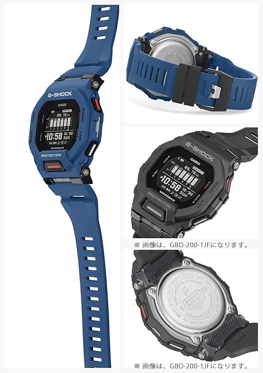 Casio G-Shock G-SQUAD GBD-200 Series Wristwatch, blue, 1 piece