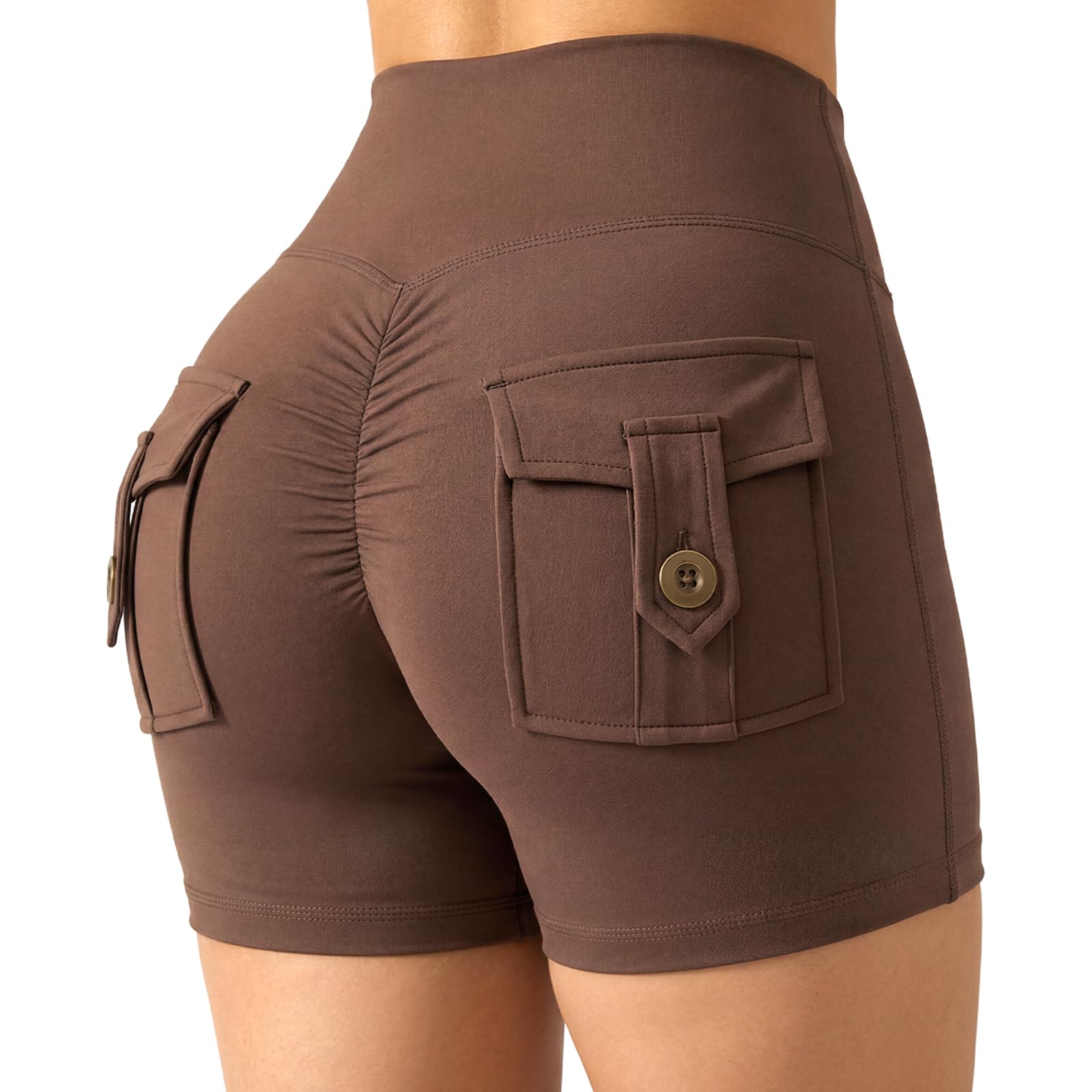 FACHOI Gym Shorts for Women, High Waisted Running Cycling Shorts,Stretchy Booty Shorts, Scrunch Butt Lifting Athletic Shorts for Biker Workout Running Yoga F4-JSDK