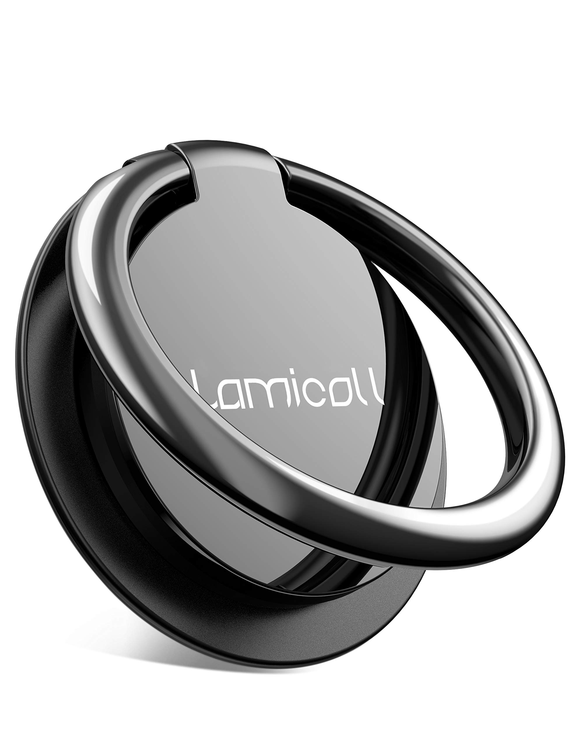 Cell Phone Finger Ring Holder - Lamicall Phone Kickstand, Metal Grip Stand for Hand Compatible with iPhone 11 Pro XS Max XR X 8 7 6 6s Plus 5s SE, Galaxy S10 S8 S9 - Small Version