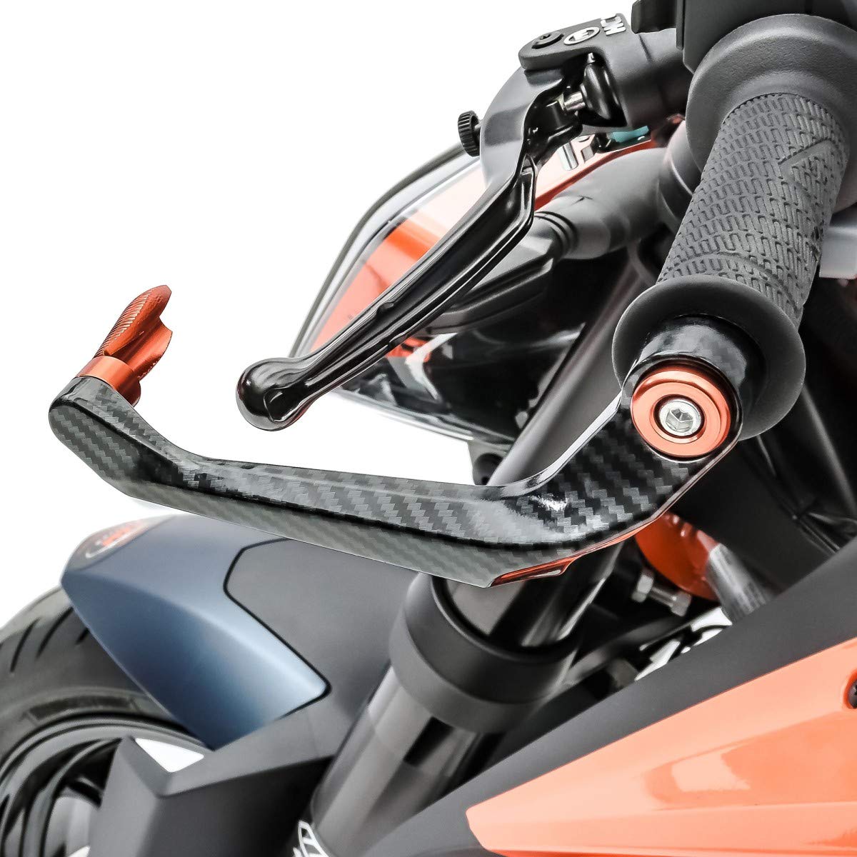 Hebelschützer für KTM 1190 RC8 / R X6, Motorradhebelprotektoren, Aluminium, 100% Aluminium, Orange, schwarz