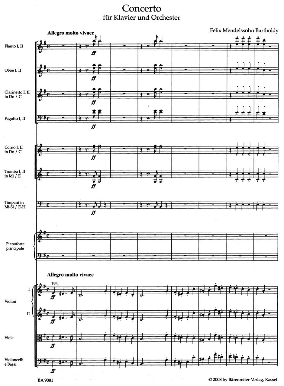 Konzert in e für Klavier und Orchester/ Concerto in E minor for Piano and Orchestra: Partitur; Mit Faksimileseiten