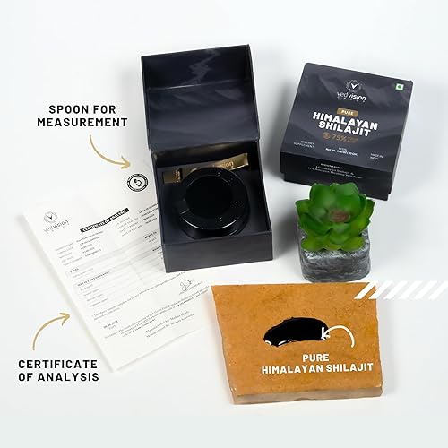 Miniatura 4 de Resina Shilajit pura del Himalaya, 400 mg de grado A de alta potencia con 75% más de ácido fúlvico y 85 minerales traza, shilajit puro para hombres