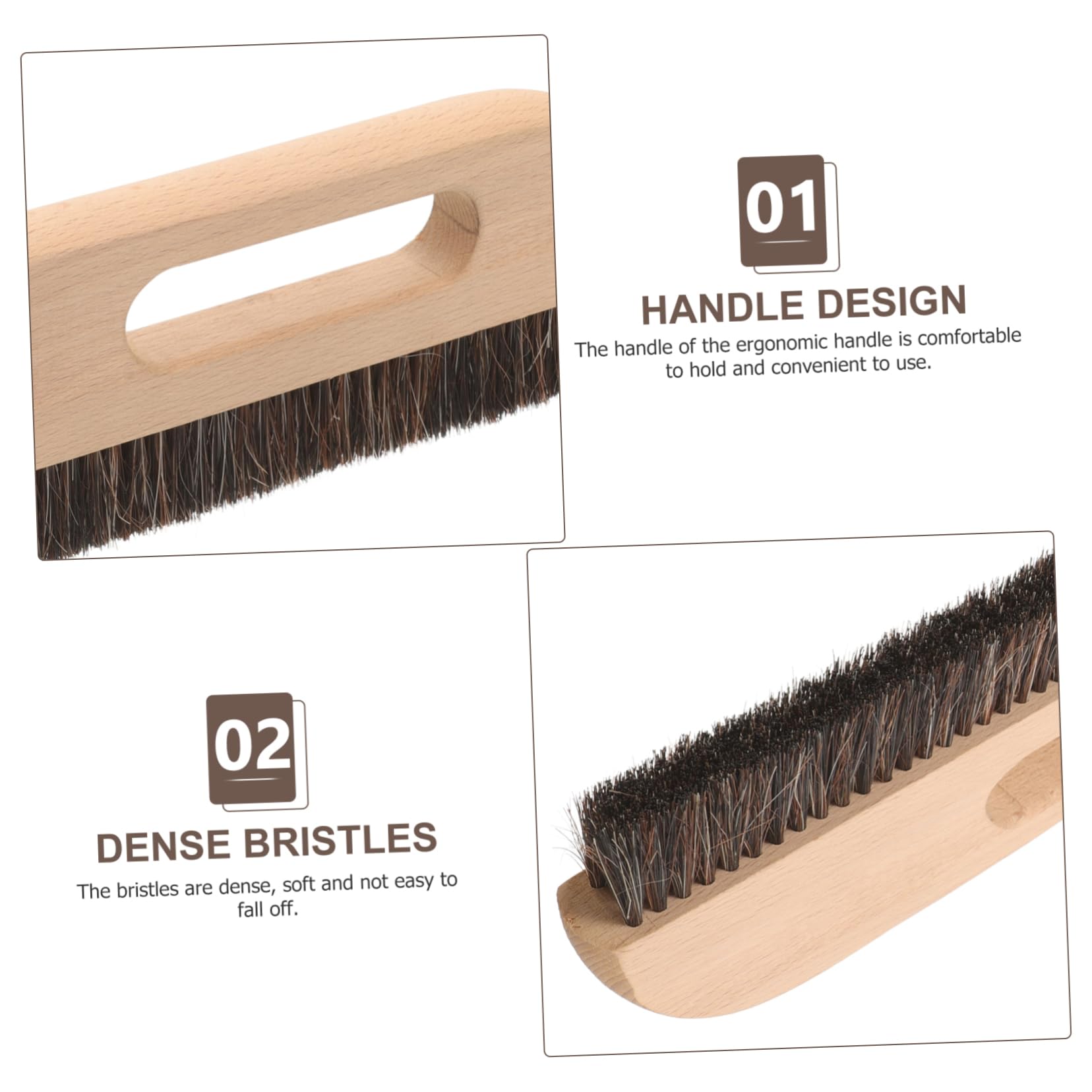 SHINEOFI 4 Pièces Brosse à Cheveux Longs Brosse à Collier Plus Lisse Lissage Poil Brosse à Papier Peint Brosse à Main De Nettoyage Utilitaire Brosse En Bois Pinceau à Pâte Hêtre