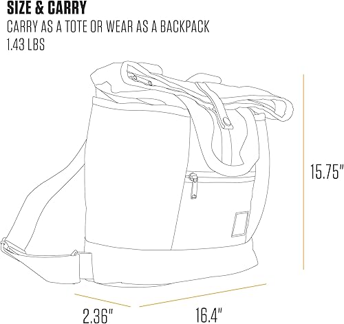 Miniatura 5 de Carhartt Mochila convertible bolsa de mano, duradera con correas ajustables para mochila y funda para laptop, mochila convertible (Carhartt marrón)