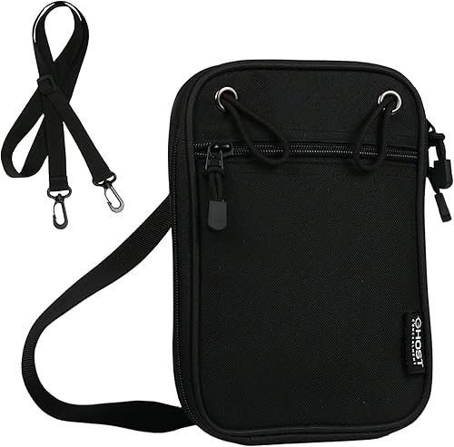 Ghost Concealment Riñonera oculta para pistola con correa para el hombro y trabillas para cinturón, bolsillos con cremallera y opciones de