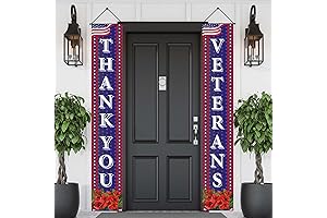 Veterans Day Porch Banner, Patriotic Thank You Veterans Day Decorations