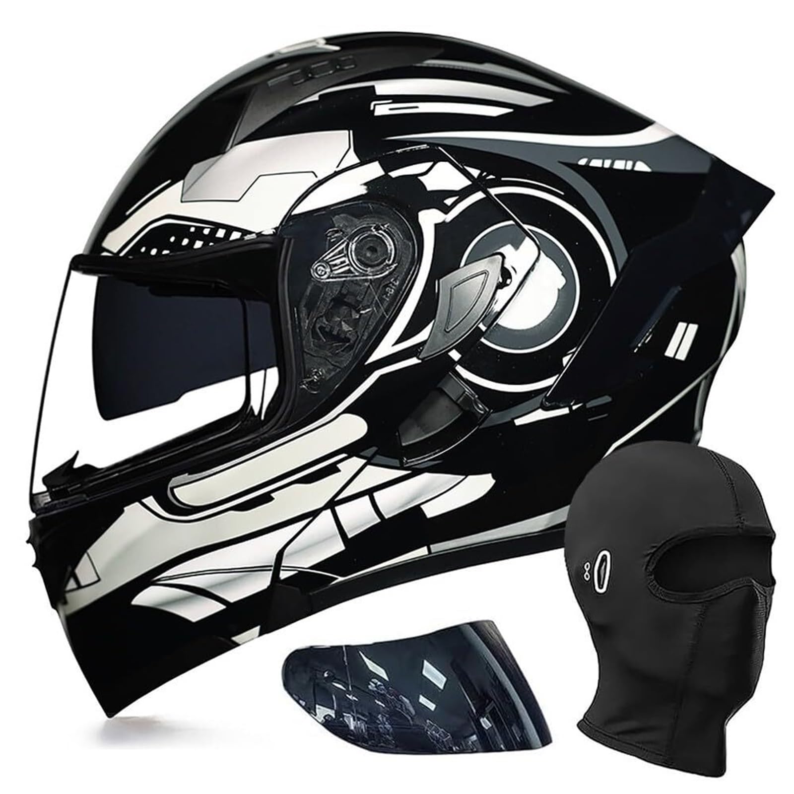 Kask Motocyklowy Integralny ECE 22.06 Retro 3/4 dla Kobiet Mężczyzn Skuter Kask Otwarty z Podwójną Szybą Mikrometryczne Zapięcie 7-Stopniowe Skrzydła Płomienie Różowy Czerwony(15,XXL(63~64cm))