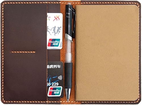 Funda de cuero para cuaderno Moleskine Cahier tamaño de bolsillo 3.5 x 5.5 pulgadas, funda de bolsillo recargable, regalo personalizado para él