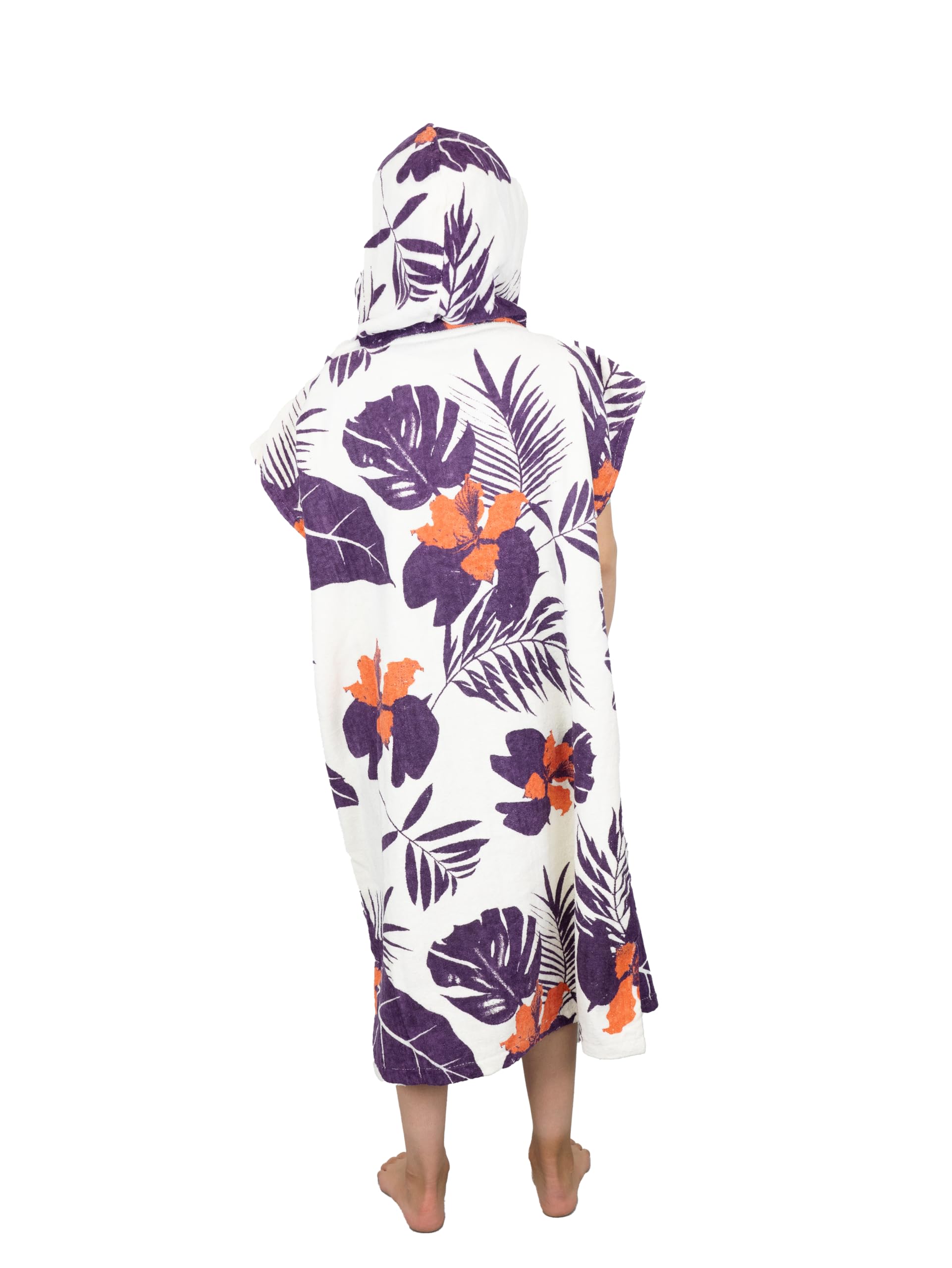 ALL-IN, Sweet Transition Poncho, Poche Kangourou, Exotic Flowers, Taille Unique Junior (7-15 Ans), Jeunesse Unisexe