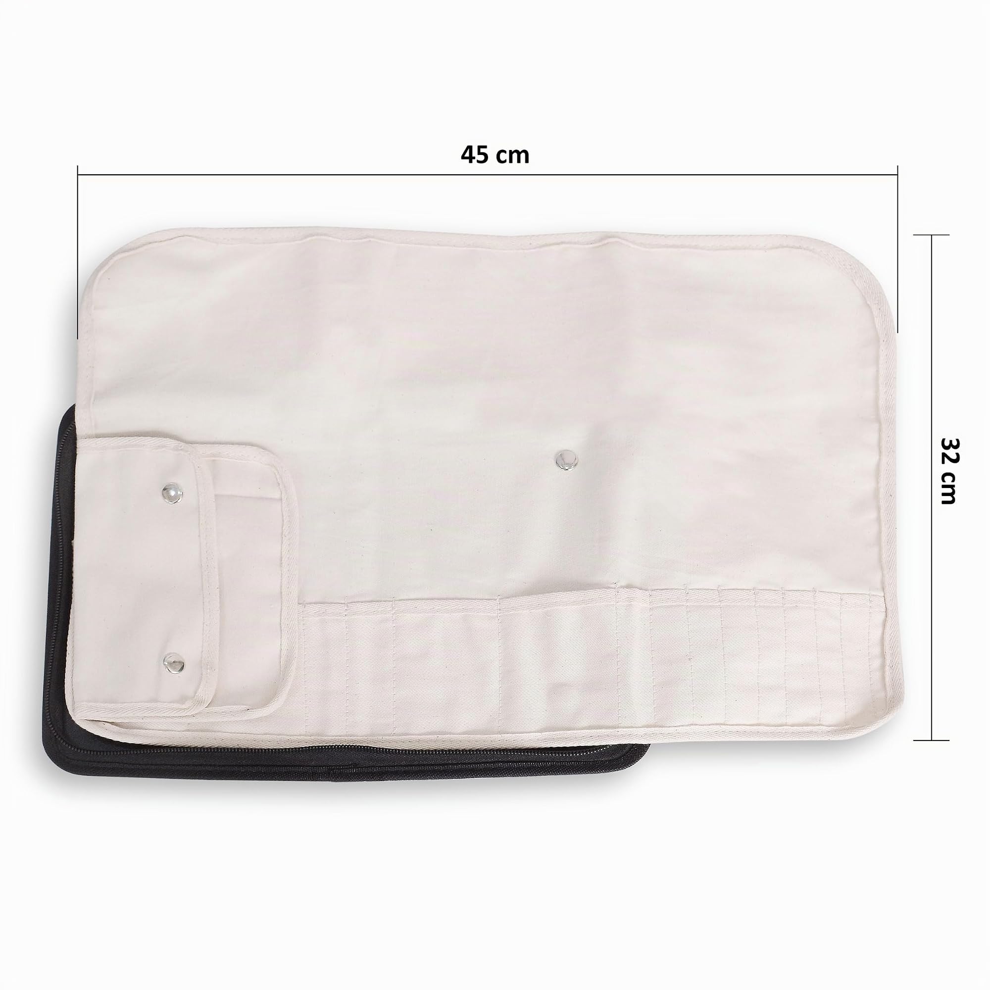 Custodia per la podologia, manicure e pedicure, strumenti cosmetici vuoti: 36 x 23 cm, Nero, In eco