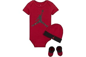 Baby Jordan Essentials Bodysuit, Beanie, and Booties Set: Perfectly Cozy for Your Little Baller