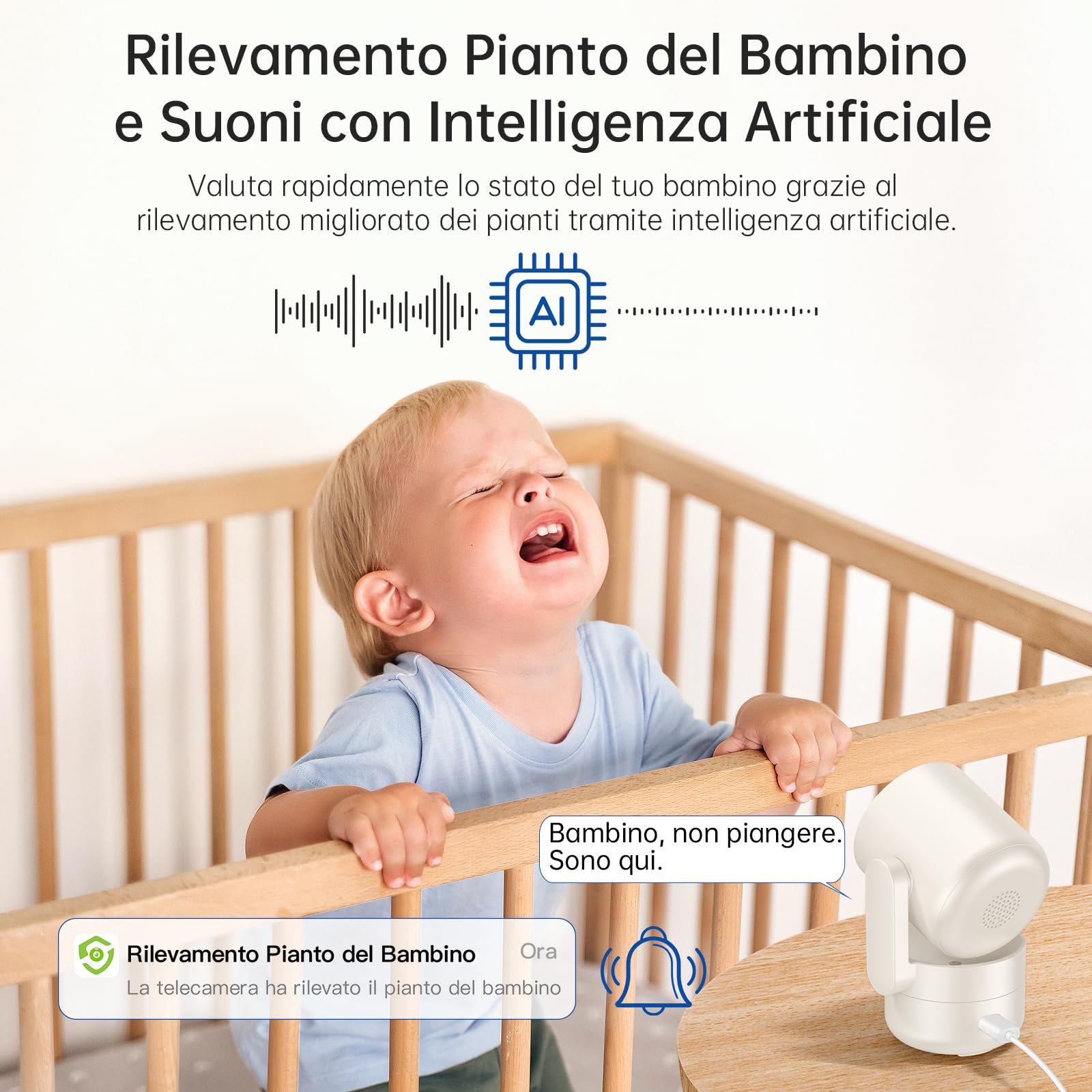 SYMYNELEC 2K 4MP Telecamera WiFi da Interno 5GHz/2,4GHz, Rotazione 360° | Videocamera di Sorveglianza, Rilevamento Movimento, Visione Notturna, Audio Bidirezionale, Compatibile con Alexa, 2pcs