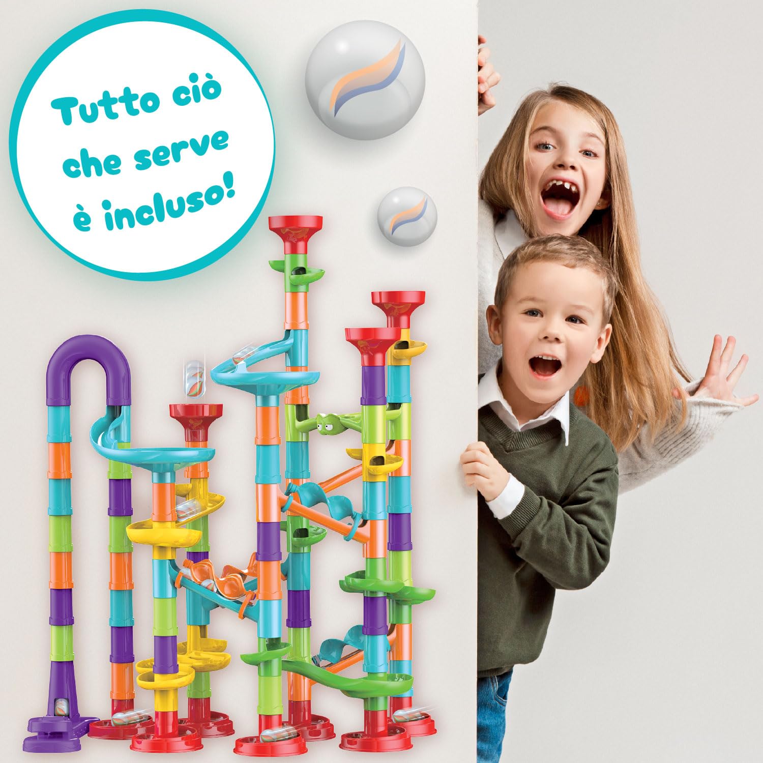 Science4you Super Pista per Biglie per Bambini - Giochi con Biglie Incluse + 113 pezzi, Giochi Educativi e Giocattoli per Bambini STEM, Regalo per Bambino e Bambina 3+ anni