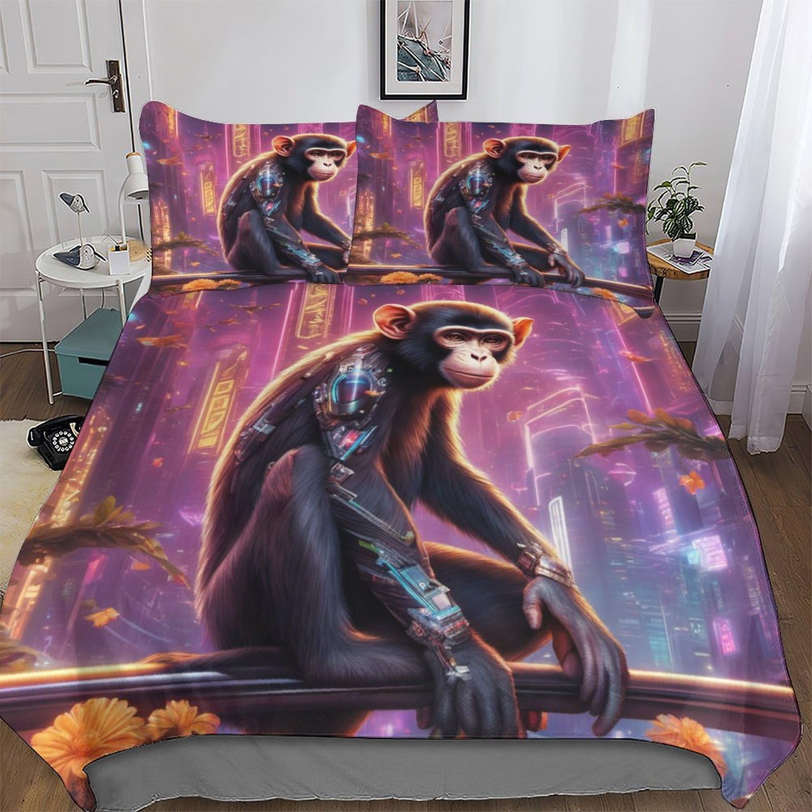 Juego de ropa de cama 3D con funda de edredón y fundas de almohada para camas infantiles y adultos