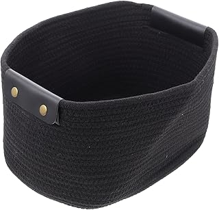 NOLITOY 4 Pçs Cesta De Armazenamento Mini Organizador De Gaveta De Mesa Para Maquiagem Organizador De Jóias Cesta De Corda Tecida Organizador De Corda De Algodão Cesta De Mesa Multiuso