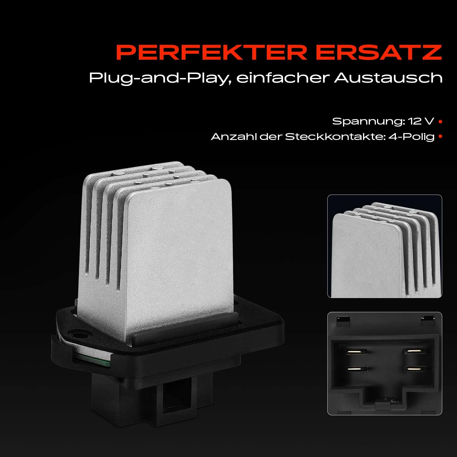 Frankberg Rezystor grzewczy dmuchawy, kompatybilny z Tacuma 2005-2009 Tacuma 2000-2008 Nubira Epica RezzoLeganza Rezzo Blower Motor Resistor Replace# 96207453