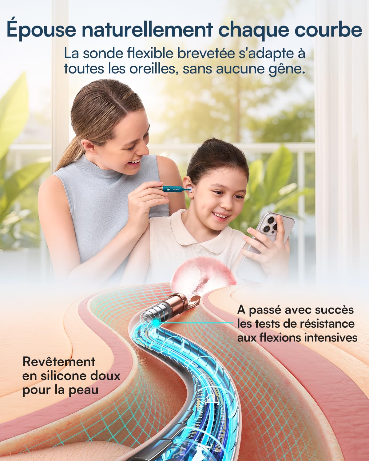 BEBIRD Earsight Ultra Camera Oreille Nettoyage - Otoscope oreille Flexible et Lumière - Kit d'ear cure pour Adultes & Enfants