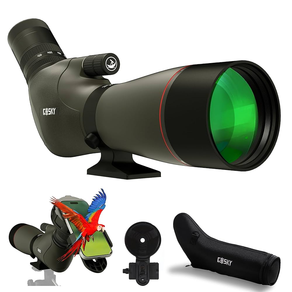GOSKY 20-60×80mm フィールドスコープ Amazon.com: Gosky 20-60x80 Spotting Scope with Phone Adapter
