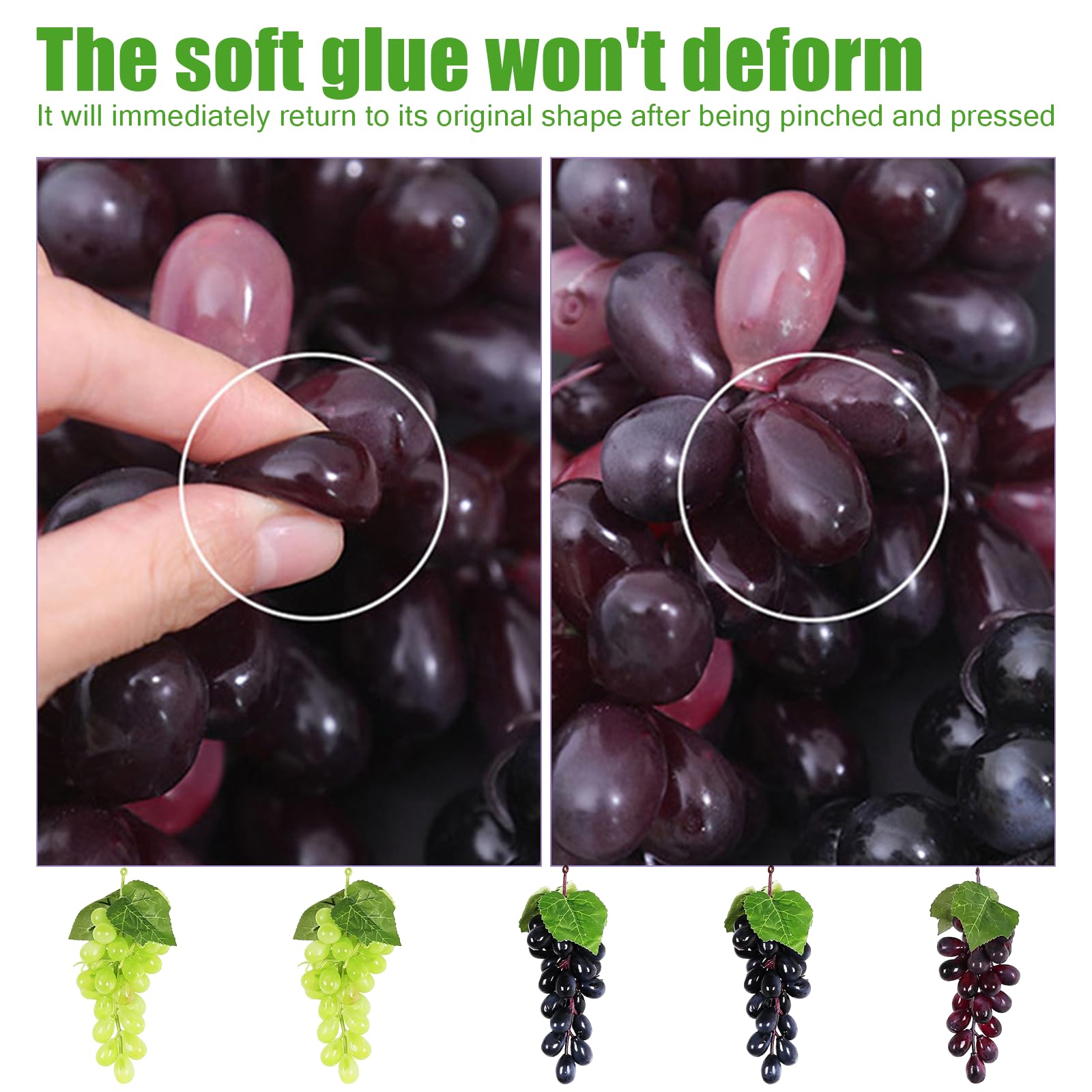 Amazon.de: SJUNJIE 10 Stck Kunststoff Weintrauben Knstliche Weintrauben  Reben Lebensechte Trauben Deko Weinrebe Plastikobst Weinbltter Kunstobst  fr Wein Deko Tischdeko Fotografie Garten Party