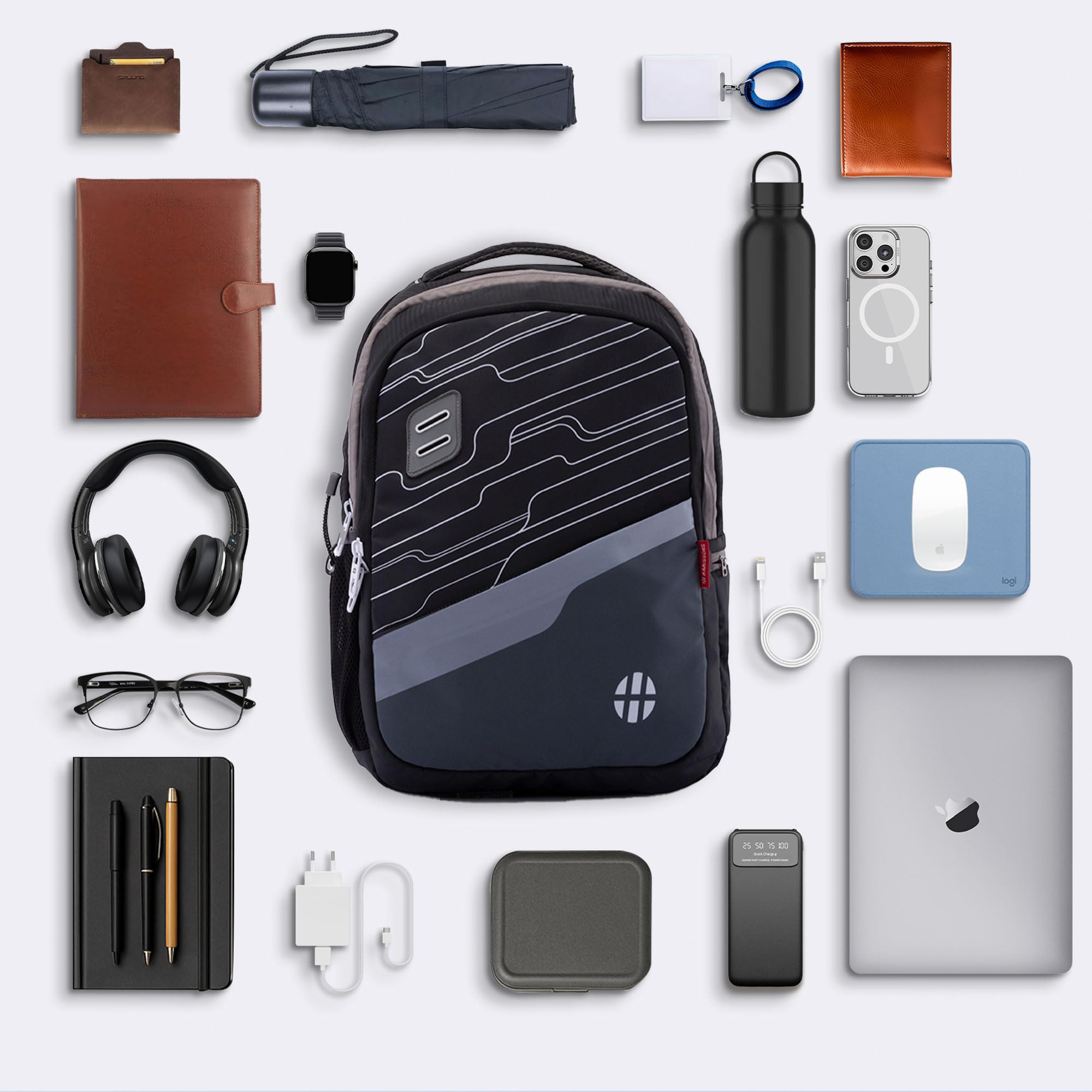 HARISSONS Takeoff Secondary School Backpack | 35L | 530g | Twill PU-Coated Polyester | Two-Point Suspension, Ventilated Back Panel, Secure Bottle Pocket | School, College & Daily Use 4