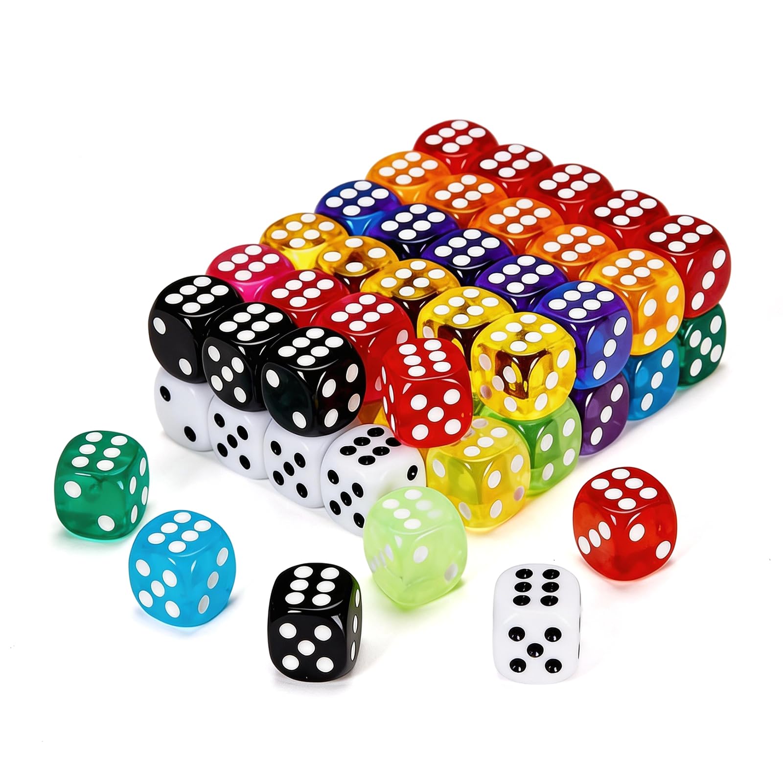 60 Pack Game Dice Set, 12 Vibrant Colors