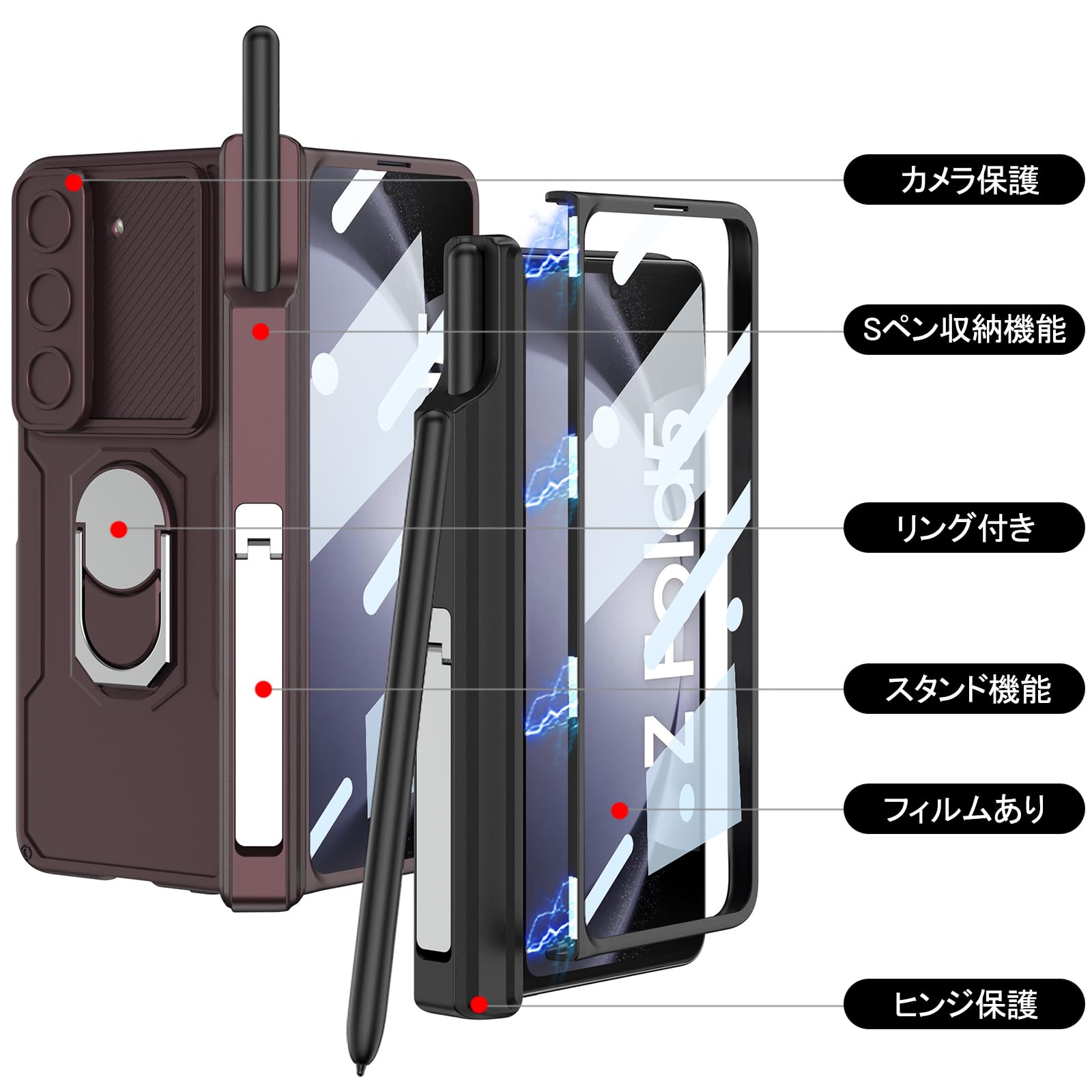 Amazon.co.jp: 【フィルム＋リンク＋カメラ保護】Miimall対応Galaxy Z 