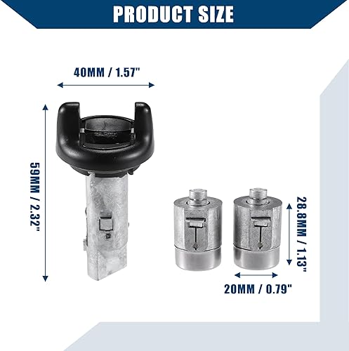 Miniatura 7 de No.12369498 - Juego de núcleos de bloqueo de interruptor de encendido para puerta delantera, con llaves para Chevy CK Pickup 1995-1997 para GMC