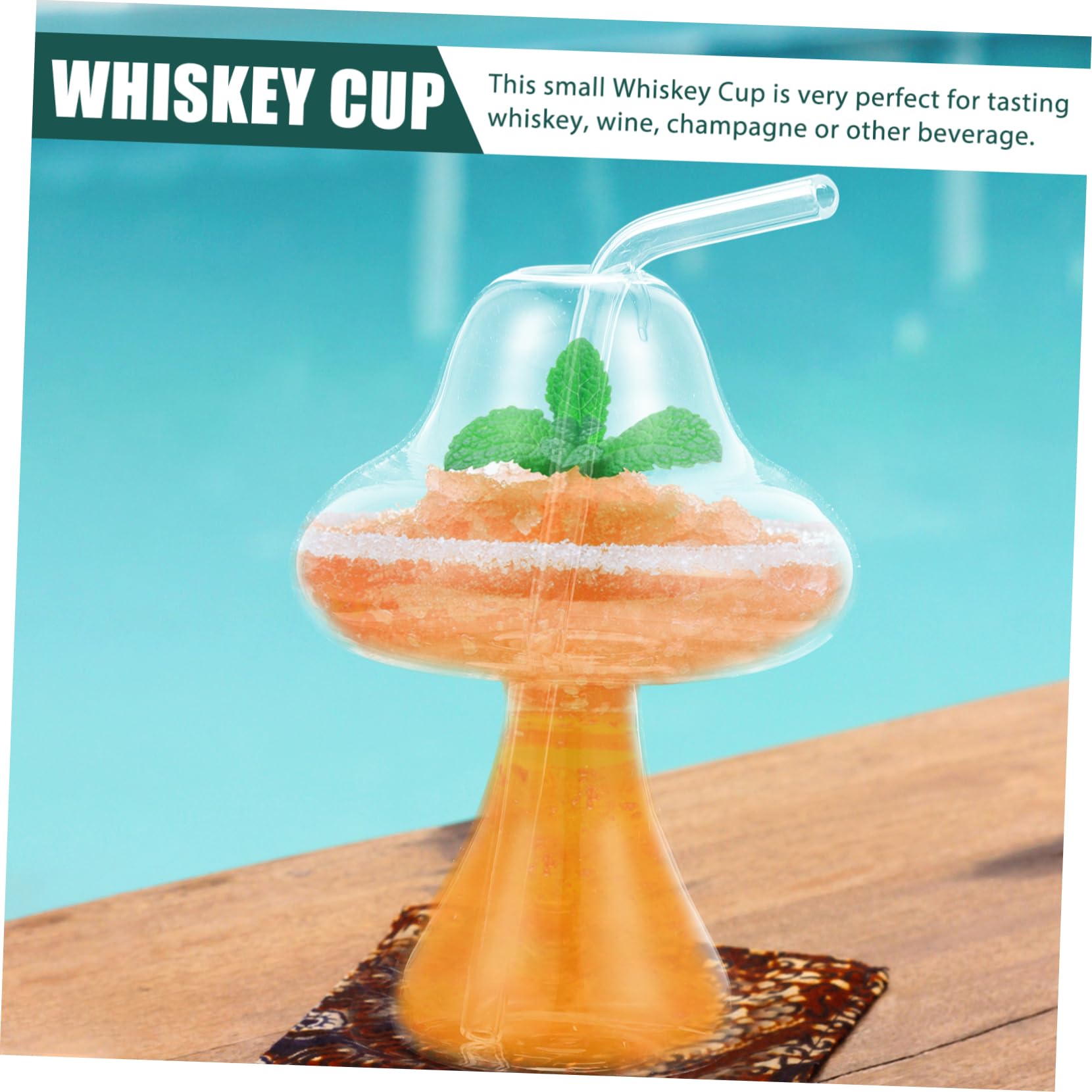 Cabilock 3 Juegos copa vino setas vaso jugo copas vidrio cerveza lata vaso cerveza Tazas cafe vasos vidrio copas coctel bebiendo bebida taza cristal hongo Reutilizable