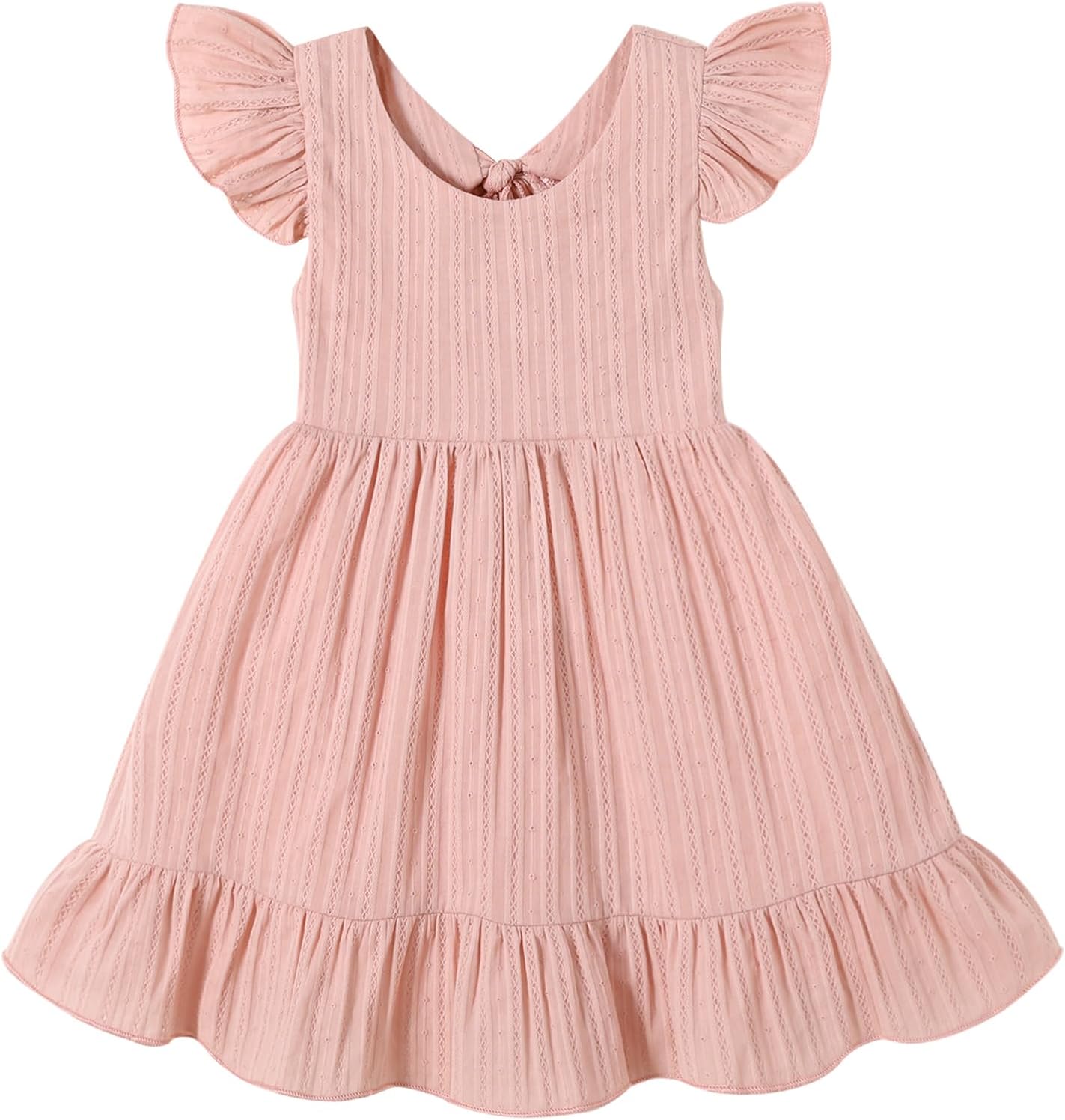 Toddler Girl Summer Dress Outfits Backless Bow Family Photo Sundress Dresses Clothes for Baby Girls