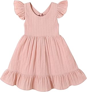 Toddler Girl Summer Dress Outfits Backless Bow Family Photo Sundress Dresses Clothes for Baby Girls - Buy now