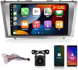 [2G+32G] 9 inches Car Radio for Toyota Camry 2007 2008 2009 2010 2011, Android 11 Touch Screen Car Stereo, Apple Carplay/Android Auto/1080P/Hi-Fi Audio/Bluetooth + AHD Backup Camera
