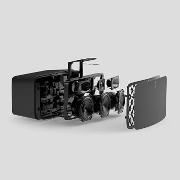 Sonos Five | HiFi Speaker with WiFi, 3.5 mm Line In, Support for Hi-Res Audio Streaming - Black