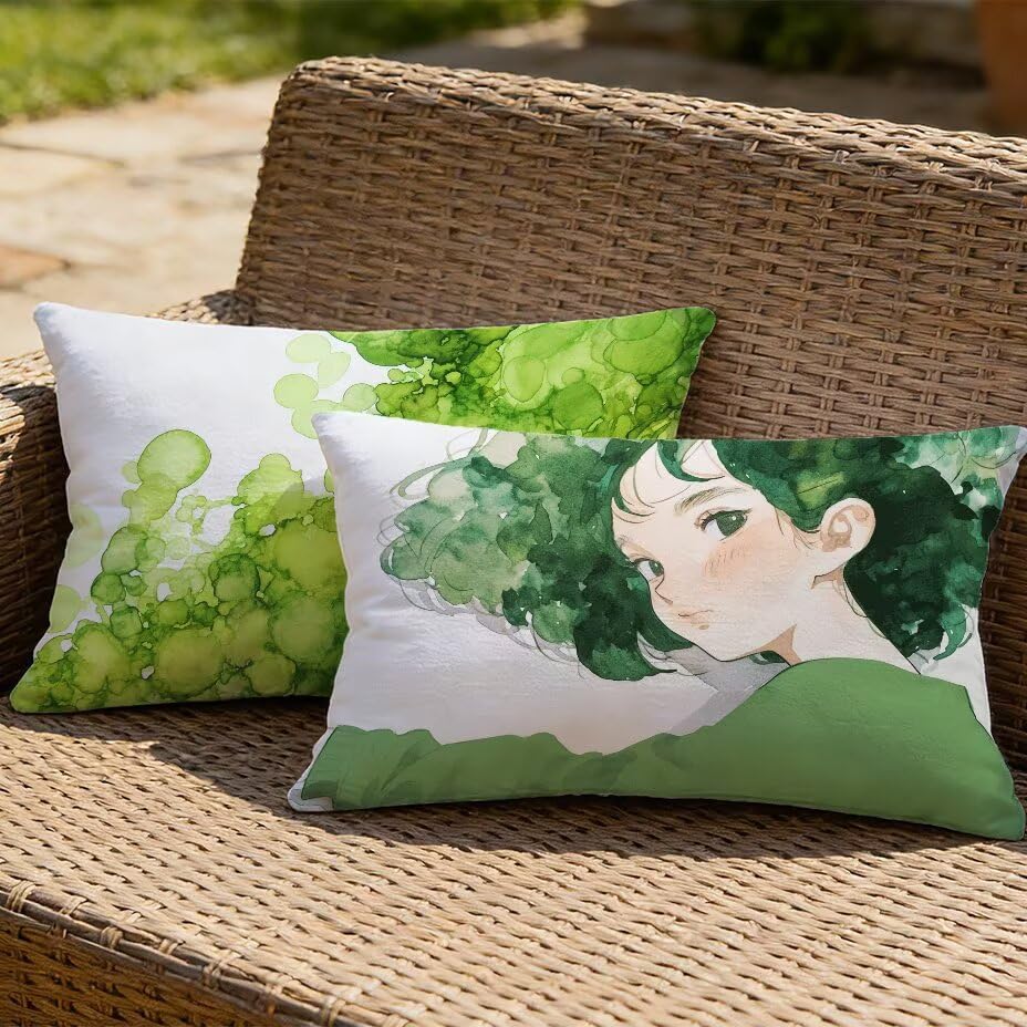Housse de coussin extérieur 40x60 cm résistant à l'eau pour canapé