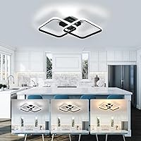 Vista 10 de DELIPOP Lámpara de techo LED moderna de 23 pulgadas, lámpara de techo empotrada de 42 W 6500 K, lámpara de techo acrílica para pasillo, sala