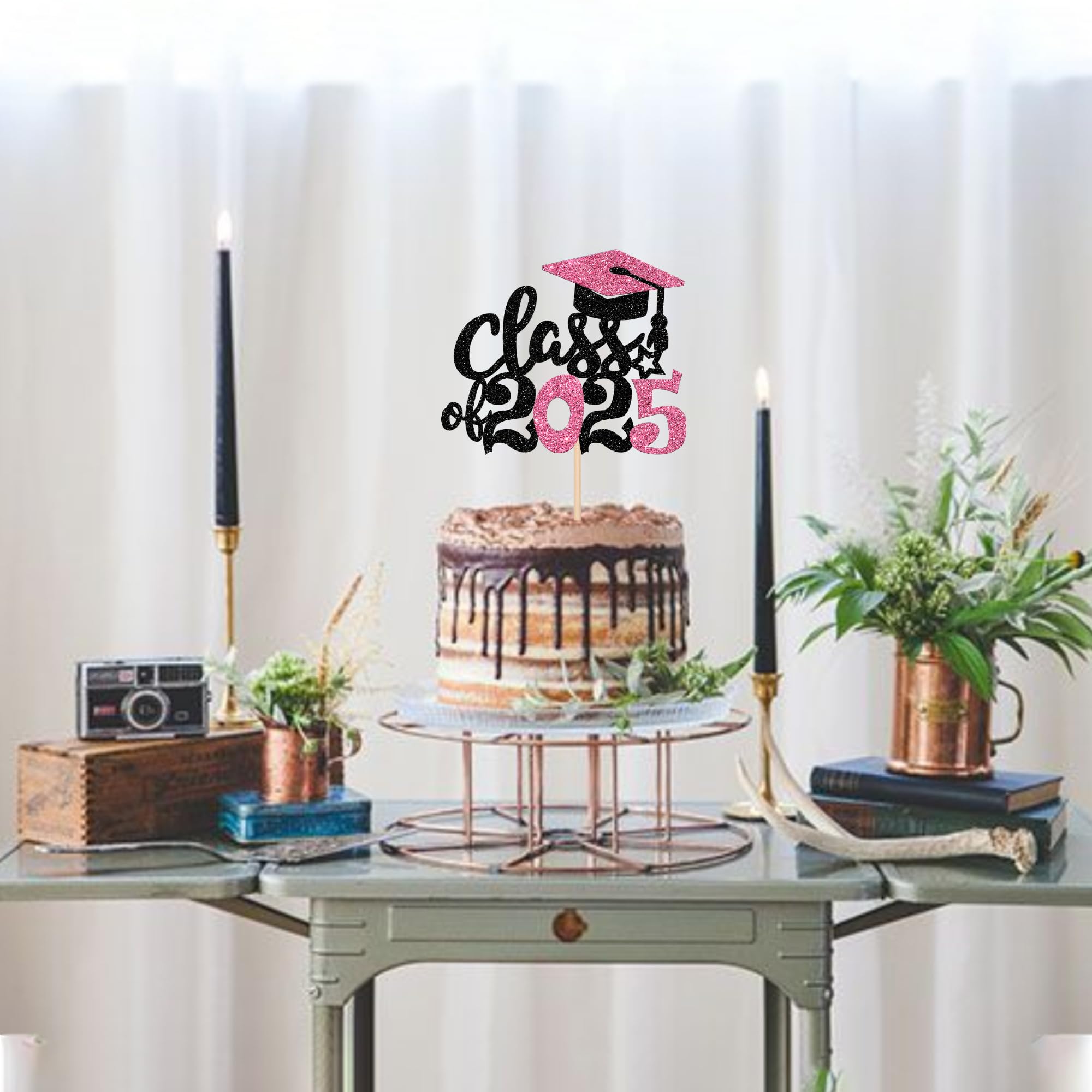 Tortenaufsatz „Class Of 2025“ – Glitzer, Abschluss-Kuchenpicker, Für Graduation Party, Kuchendekoration