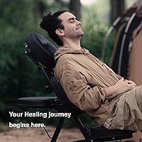 Vista 9 de Aluminio ligero ajustable plegable portátil viaje masaje silla con mochila 402 Keanu (negro)