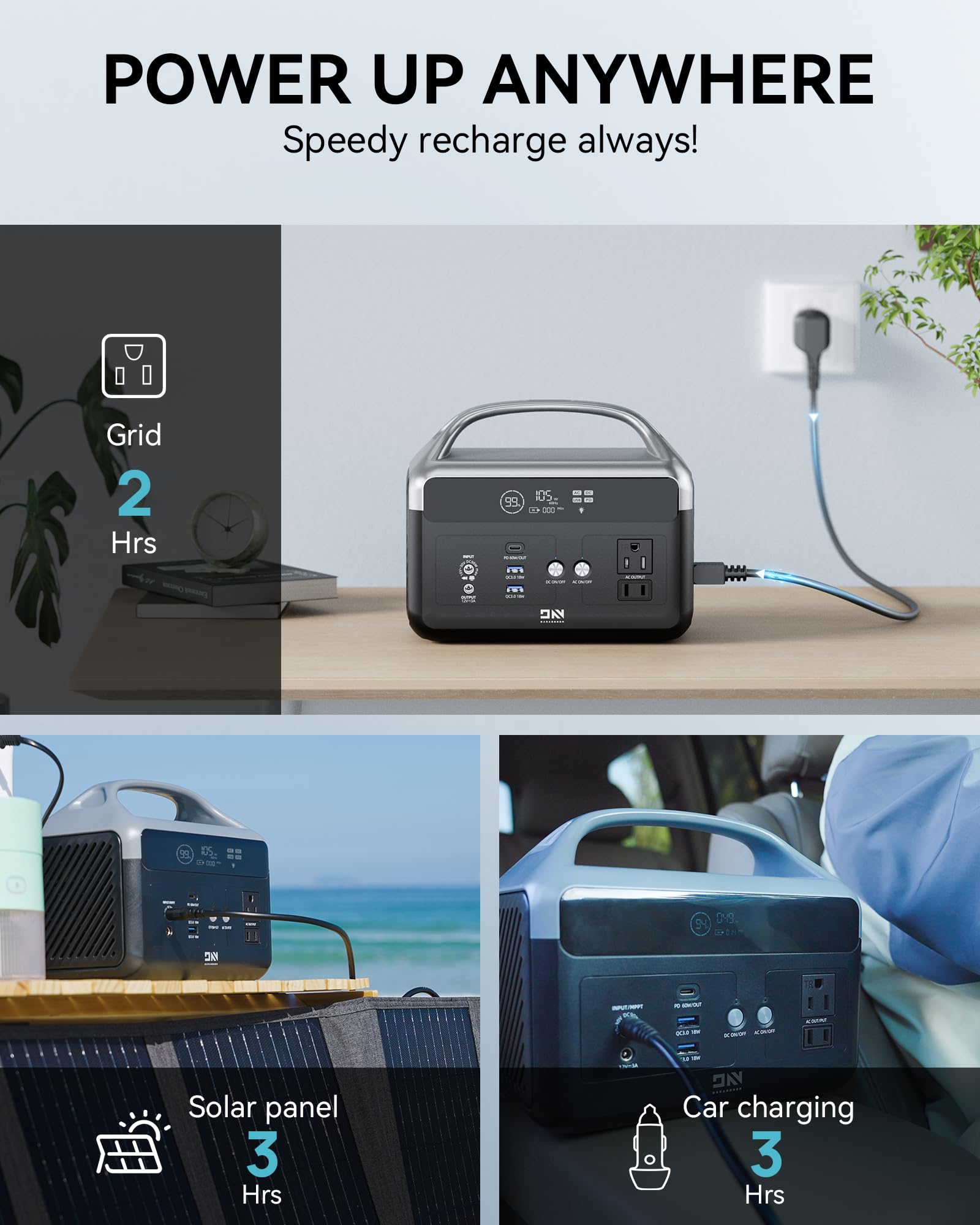 Daranener ポータブル電源 300W(600Wピーク)56,000mAh Daranener ポータブル電源 300W(600Wピーク)56,000mAh Daranener