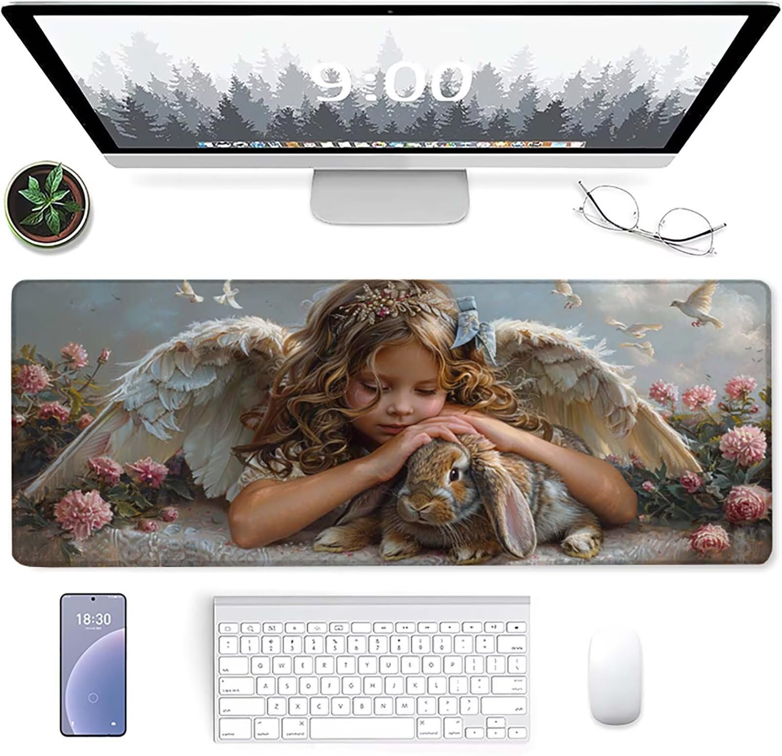 Podkładka pod mysz XXL 1600x800x3mm, zielona podkładka pod mysz do gier z antypoślizgową gumową powierzchnią, poprawia precyzję i szybkość, komputer dla gracza i akcesoria biurowe, prezent dla