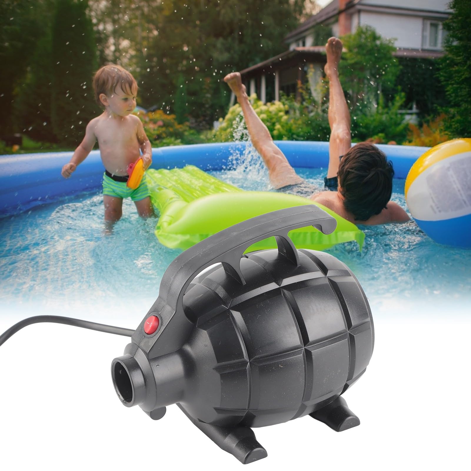 Pompe à Air électrique pour Gonflables 600W Pompe à Air Haute Pression 17000pa Multifonction Adaptée aux Matelas (Réglementation européenne (AC 220-240V))