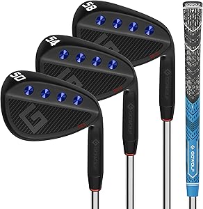 Gowolf Premium Forged Full Face Golf Wedges 50/52/54/56/58/60/69 Degree Individual or Set for Men, Right Hand Gap Wedge Sand Wedge Lob Wedge, Golf Clubs CNC Milled Face for More Spin - Great Golf Gift