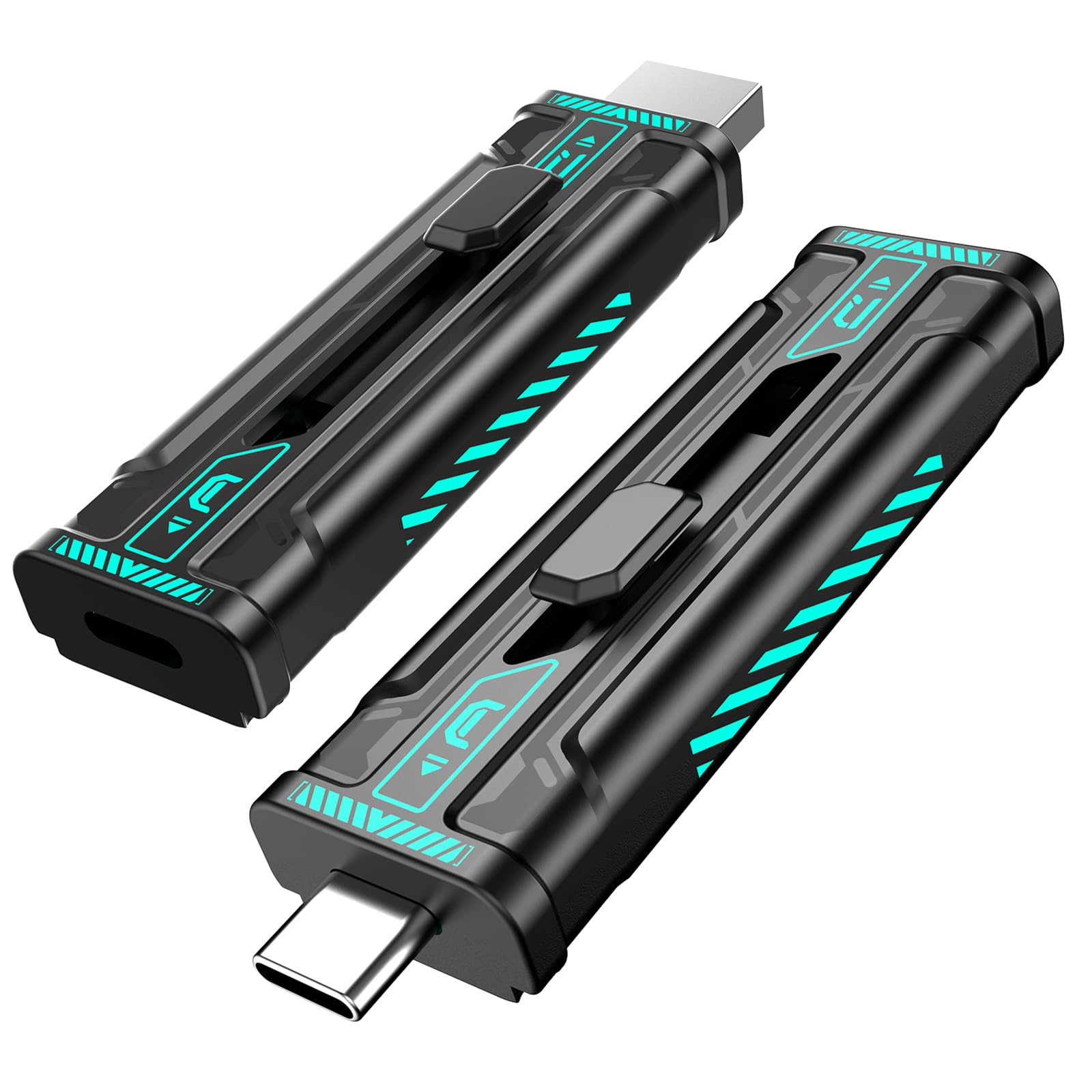 Fikwot WU350 SSD Portatile 256GB, Unità ad Alte Prestazioni fino a 550 MB/s, Doppio Connettore USB 3.2 Gen 1 e USB-C, Compatibile con iPhone, Android, Mac e PC