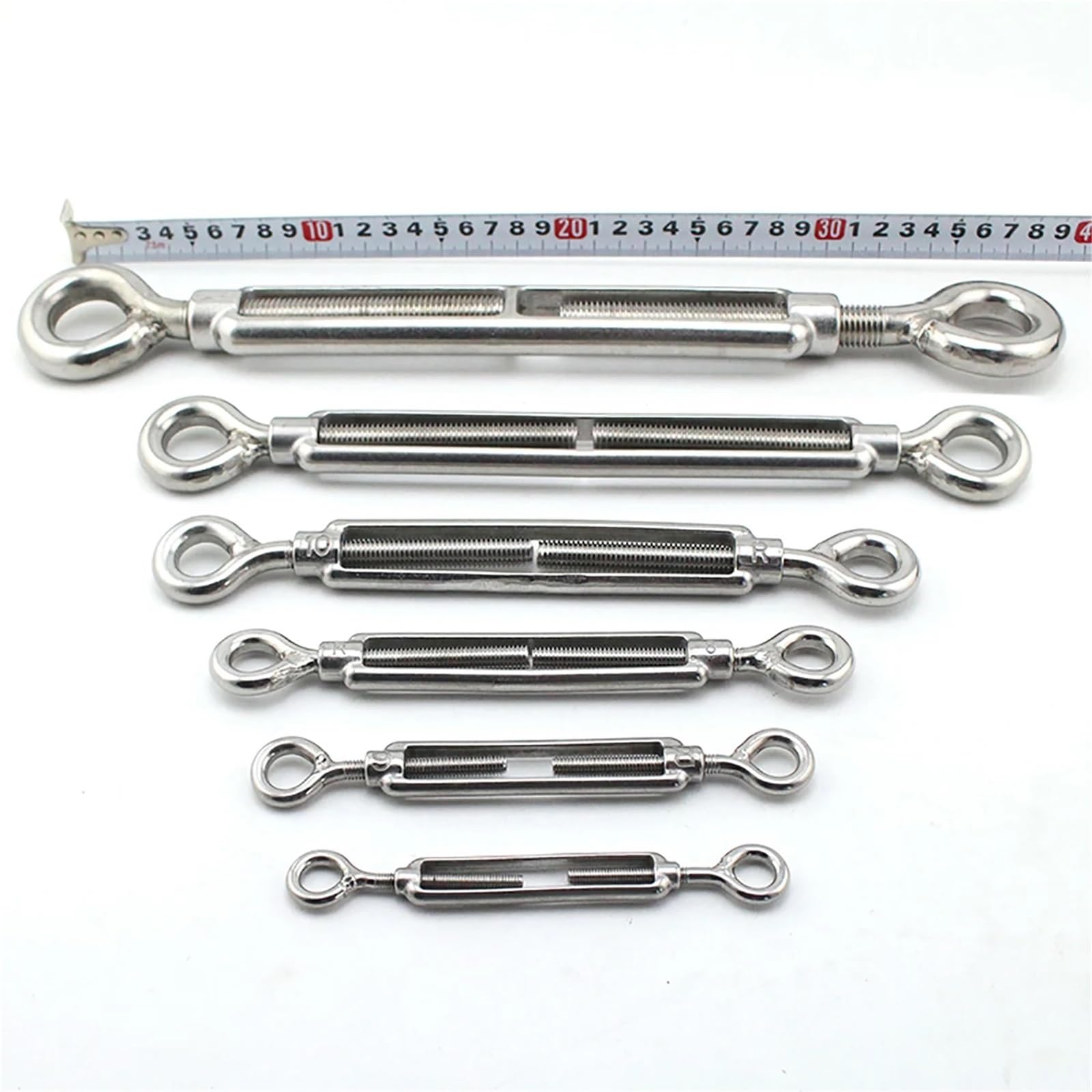 Tendeur Fil De Fer Tendeur de Tension de câble métallique, 3 pièces, M4 M5 M6 M8 M10 M12 M14 304, œil et tendeur d'oeil(M14)