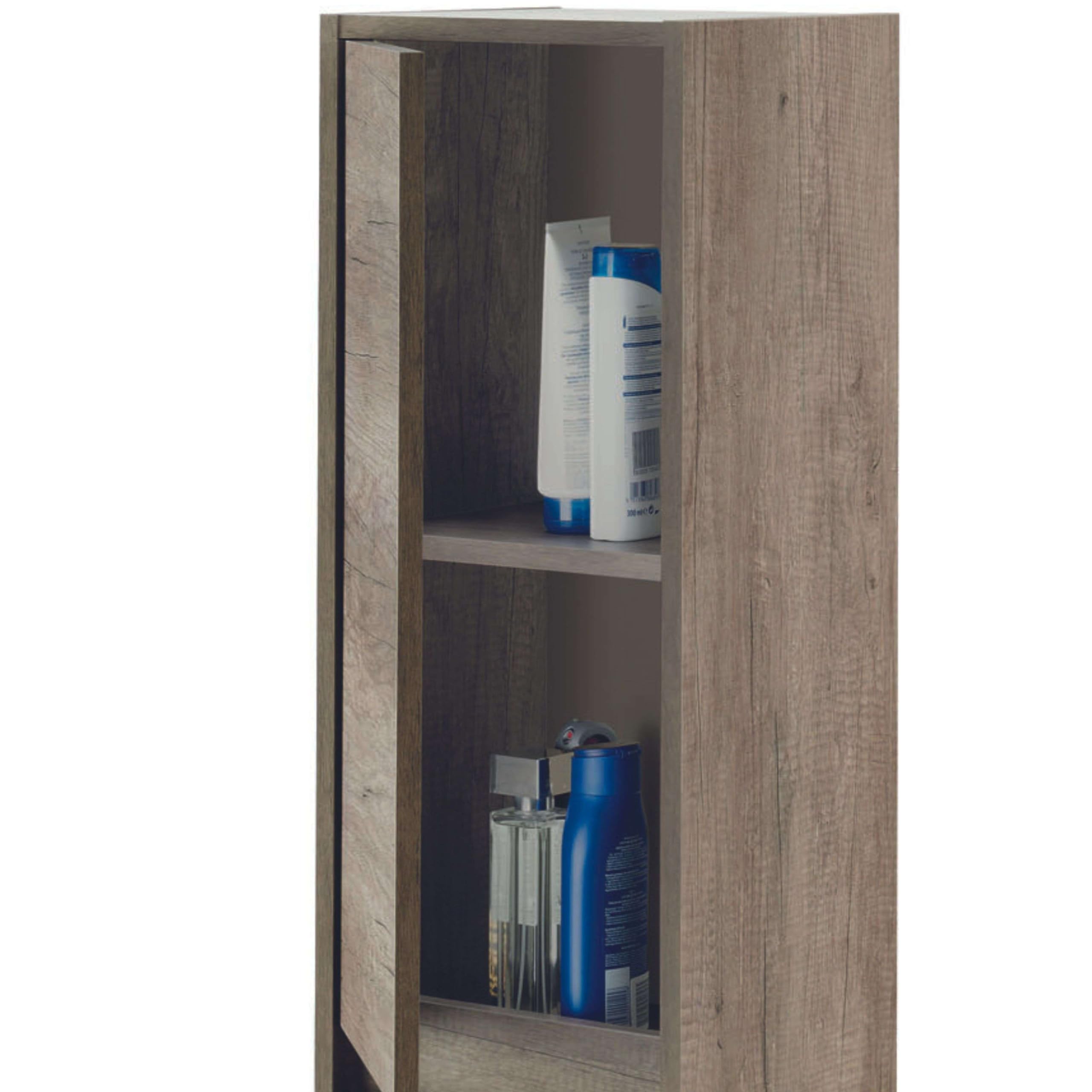 ARKITMOBEL Columna de Baño Suspendida 2 Puertas, 140x30x25,5 (AltoxAnchoxFondo-en cm), Color Nordik, Mueble de Baño, Modelo Dakota