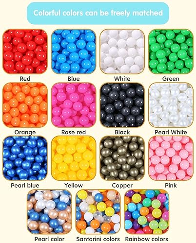 Miniatura 6 de Pelotas para niños, bolas de repuesto de plástico de 2.2 pulgadas, paquete de 100 unidades, colores brillantes, sin ftalatos y BPA, incluye una