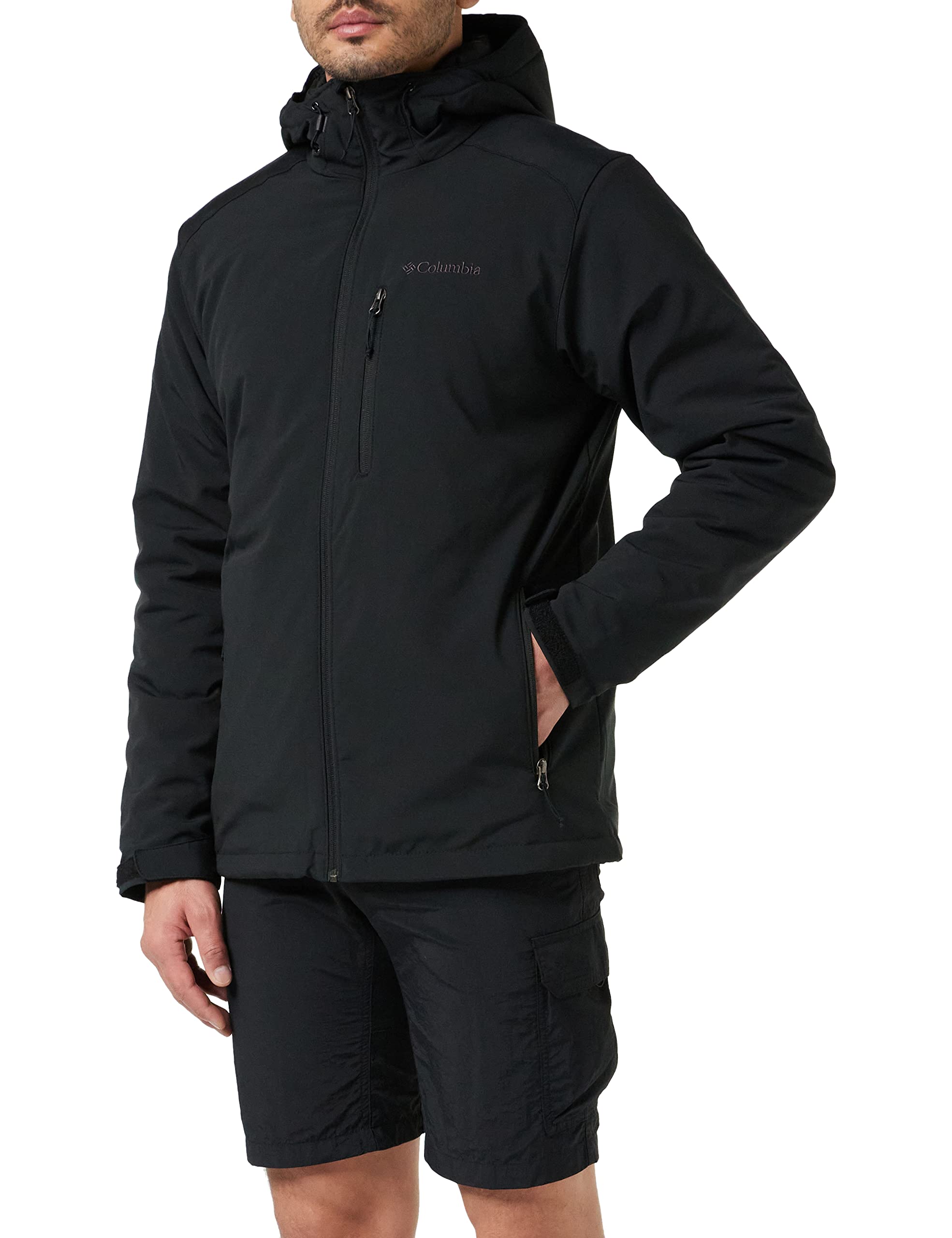 Columbia Gate Racer Softshell, Chaqueta De Softshell Cortavientos Hombre, Black, S