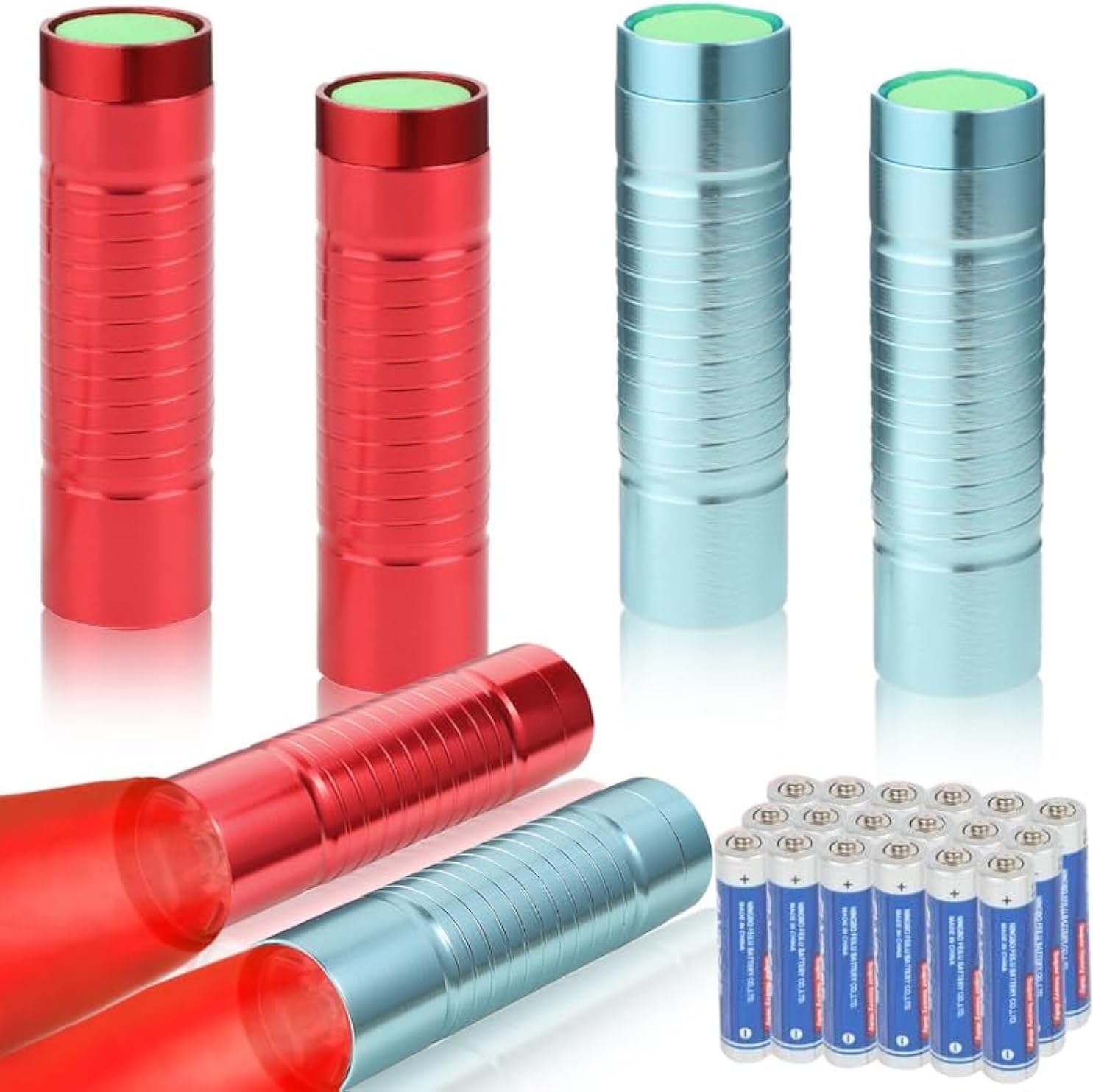 6 Pack Red Light Flashlight Mini, Small LED Red Flashlights Torch for Astronomy, Aviation, Night Observation and Animal Observation