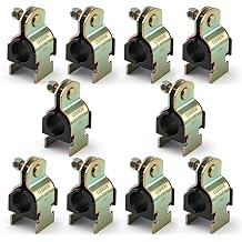 10 Pack Cushion Strut Clamp, Zinc-plated Pipe Clamp for Mounting Copper Piping, Pex Pipe, Cvpc Tubing, Easy Installation with Bolts and Nuts7/8" Od