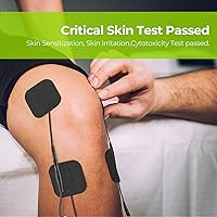 Vista 3 de AUVON TENS - Parches de electrodos con rendimiento autoadhesivo mejorado y diseño no irritante para electroterapia (negro)